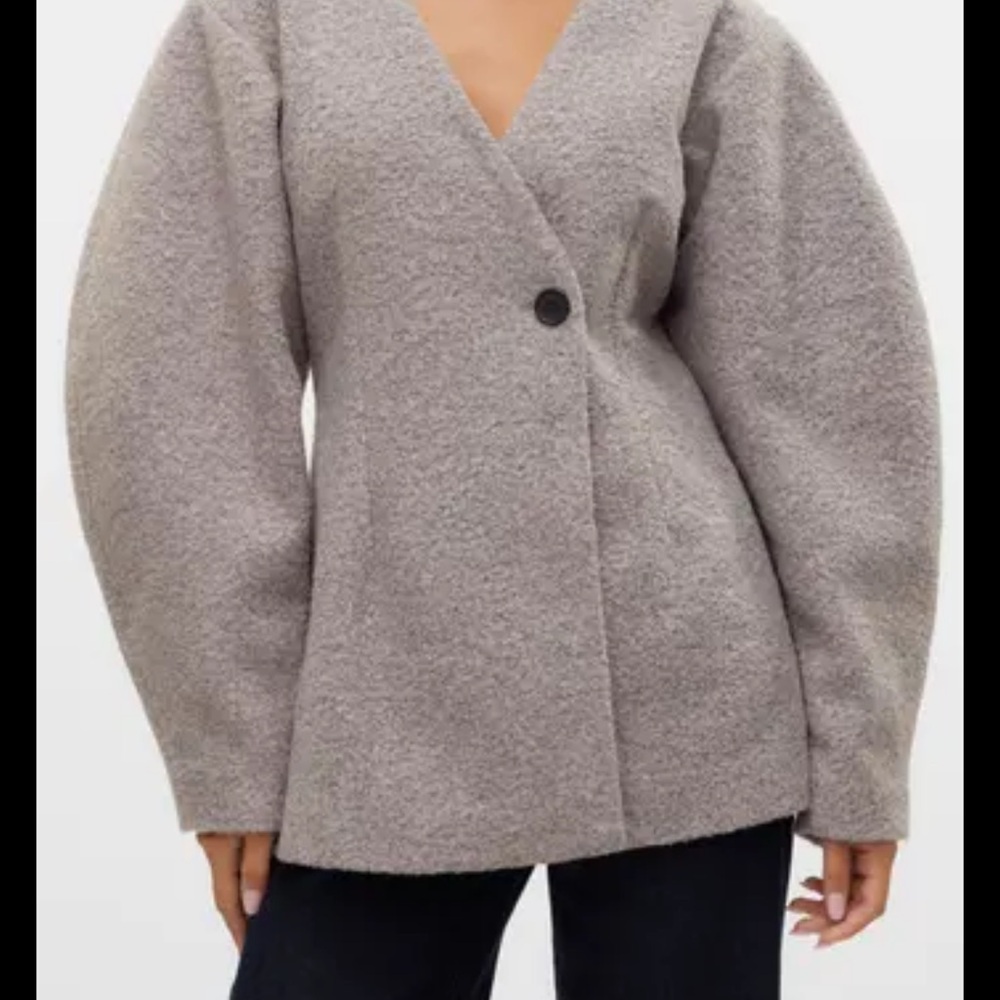 Vero Moda Gray Textured blazer Jacket